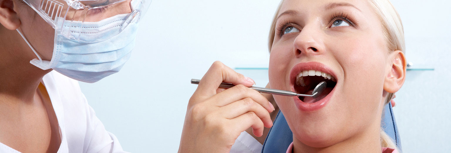 Lady having a dental treatment
